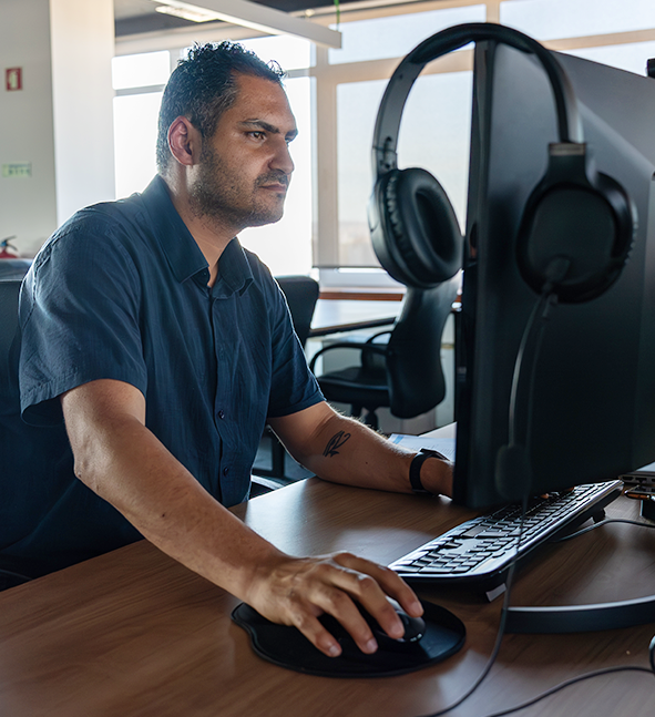 Software developer working at Alter Solutions' Lisbon office in Portugal Software developer working at Alter Solutions' Lisbon office in Portugal